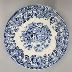 Vintage Myott Tonquin Saucer Plate 4.5" Blue White 1982 Staffordshire
